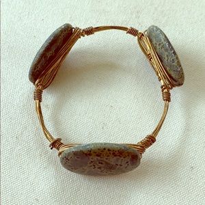 Bourbon and Bowties bracelets. Green speckled